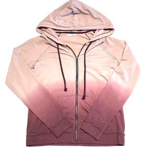 Maurices Dip Dyed/Ombré Zip Up Hoodie